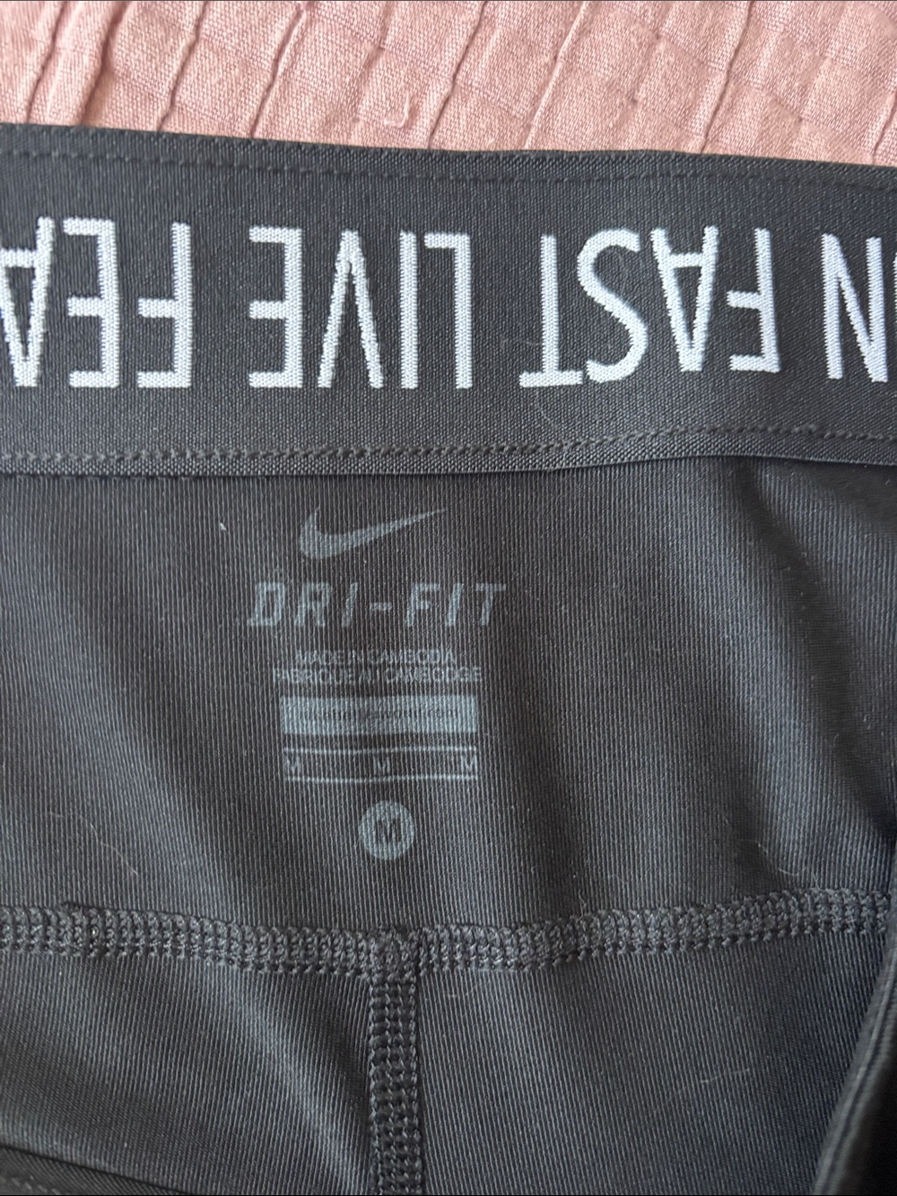 Nike Black Performance Capri Leggings with Reflective Swoosh - Picture 4 of 4